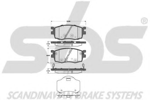 1501223520 SBS Brake Pad Set, disc brake