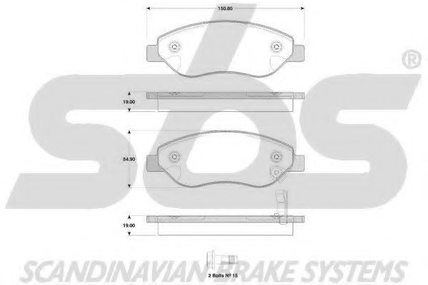 1501223637 SBS Brake Pad Set, disc brake