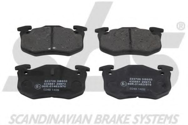 1501223728 SBS Brake System Brake Pad Set, disc brake