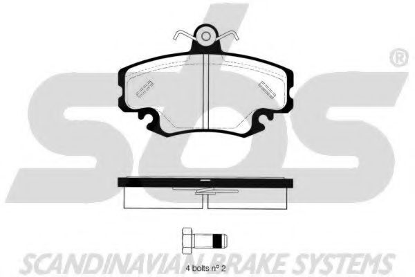 1501223944 SBS Brake System Brake Pad Set, disc brake