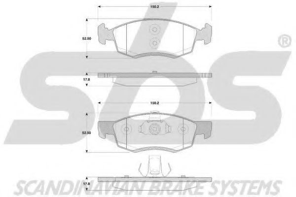 1501223958 SBS Brake Pad Set, disc brake