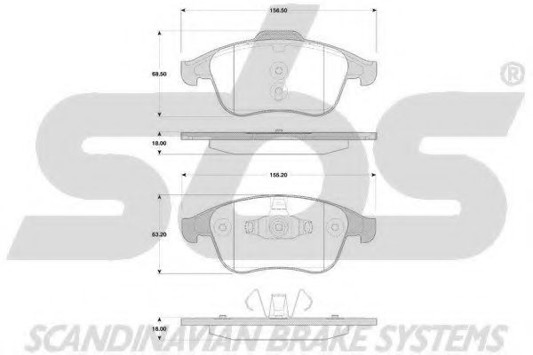 1501223961 SBS Brake Pad Set, disc brake