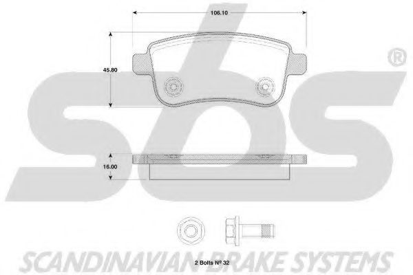 1501223963 SBS Brake Pad Set, disc brake