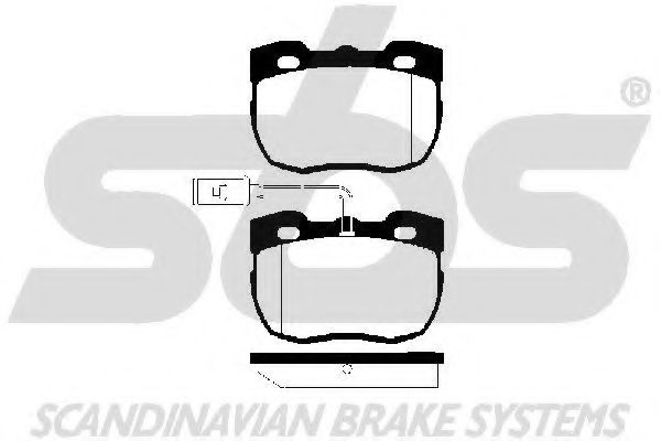 1501224014 SBS Brake Pad Set, disc brake