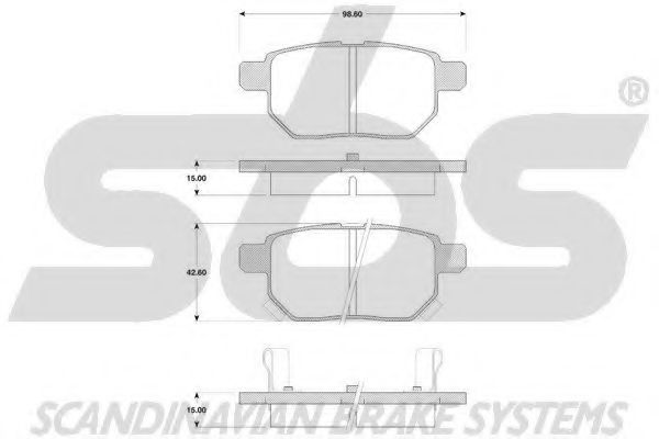 1501224582 SBS Brake Pad Set, disc brake