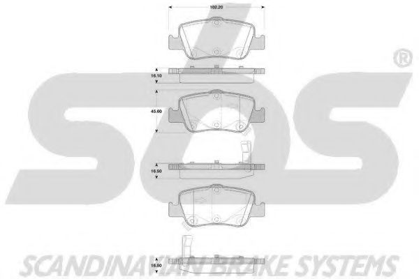1501224586 SBS Brake Pad Set, disc brake