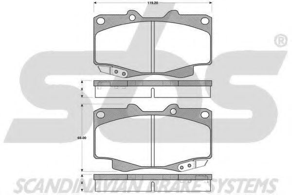 1501224596 SBS Brake Pad Set, disc brake