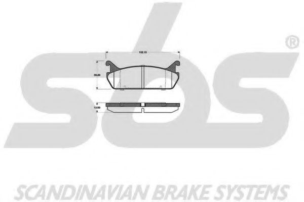 1501225105 SBS Brake Pad Set, disc brake