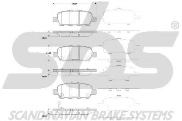 1501225221 SBS Brake Pad Set, disc brake