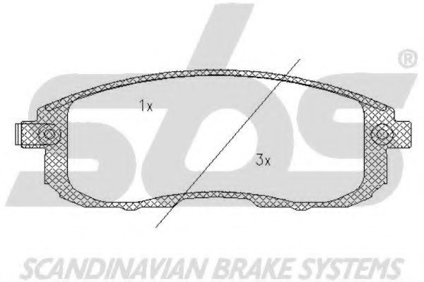 1501225222 SBS Brake System Brake Pad Set, disc brake