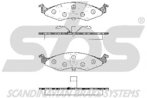 1501229313 SBS Brake Pad Set, disc brake