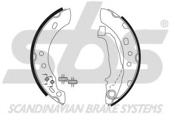 18492722543 SBS Brake System Brake Shoe Set