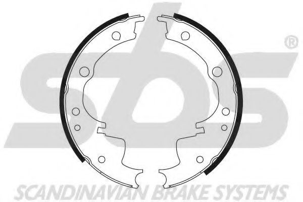 18492723436 SBS Brake System Brake Shoe Set