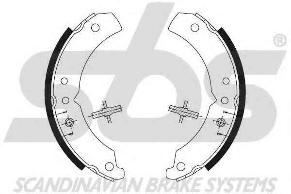 18492725031 SBS Brake System Brake Shoe Set