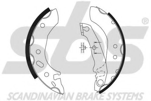 18492725535 SBS Brake System Brake Shoe Set