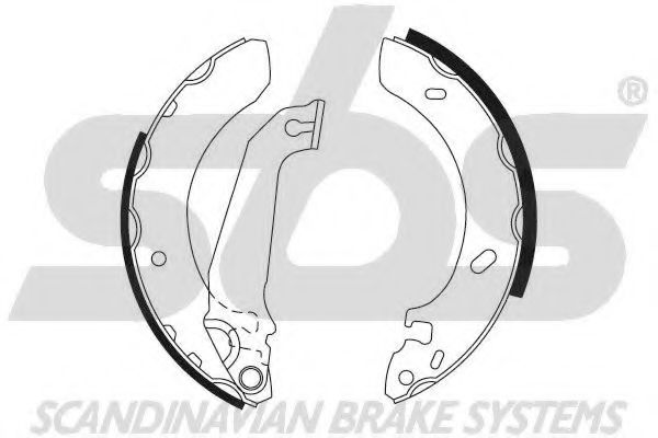 18492725536 SBS Brake System Brake Shoe Set