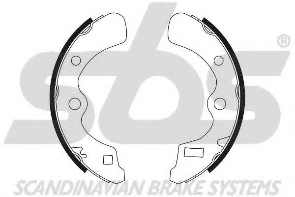 18492726450 SBS Brake System Brake Shoe Set