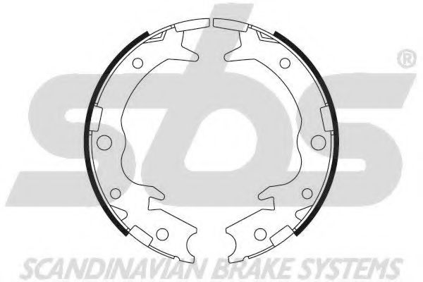 18492726650 SBS Brake System Brake Shoe Set, parking brake