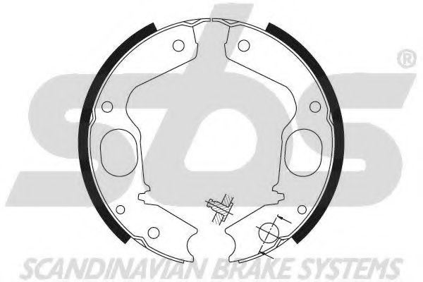 18492730645 SBS Brake System Brake Shoe Set, parking brake