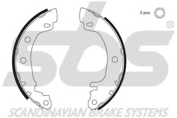 18492739581 SBS Brake System Brake Shoe Set