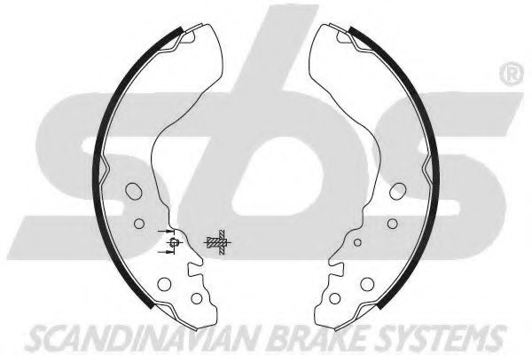18492752584 SBS Brake System Brake Shoe Set