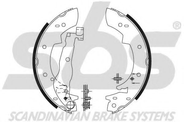 18492799307 SBS Brake System Brake Shoe Set