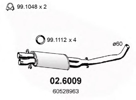 02.6009 ASSO Exhaust Pipe