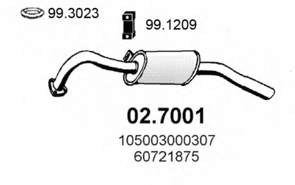 02.7001 ASSO Тормозная система Комплект тормозных колодок