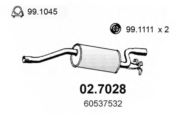 02.7028 ASSO Exhaust System End Silencer