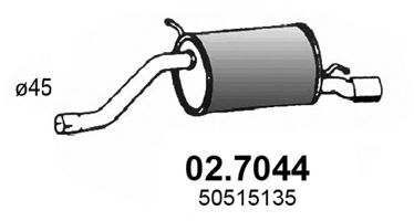 02.7044 ASSO Exhaust System End Silencer