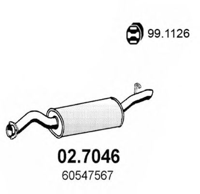 02.7046 ASSO Exhaust System End Silencer