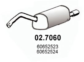 02.7060 ASSO Exhaust System End Silencer