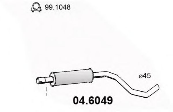 04.6049 ASSO Exhaust System Catalytic Converter