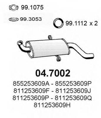 04.7002 ASSO Brake Pad Set, disc brake