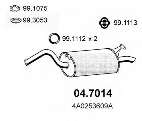 04.7014 ASSO Exhaust System End Silencer