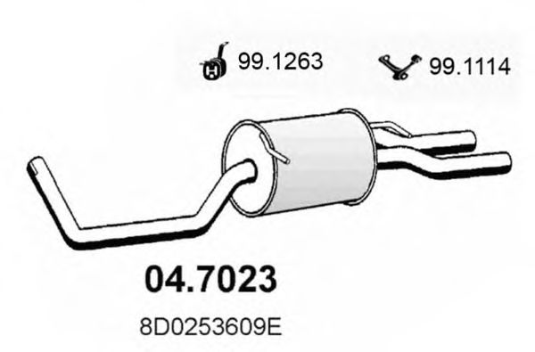 04.7023 ASSO Exhaust System End Silencer