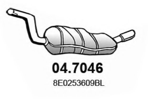 04.7046 ASSO Exhaust System End Silencer