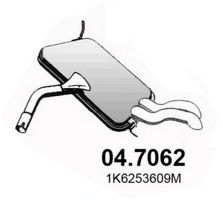 04.7062 ASSO Exhaust System End Silencer