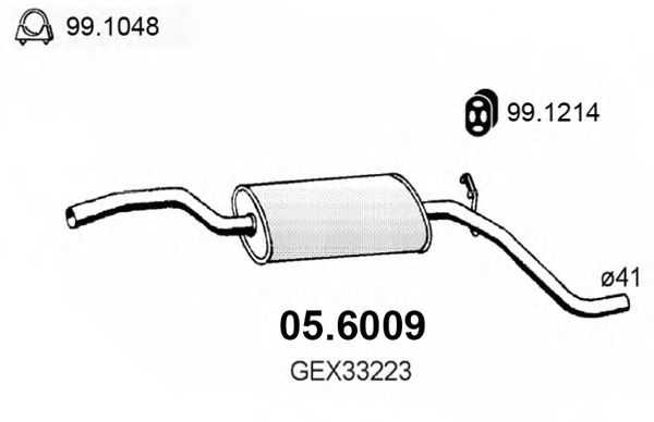 05.6009 ASSO Exhaust System Exhaust Pipe