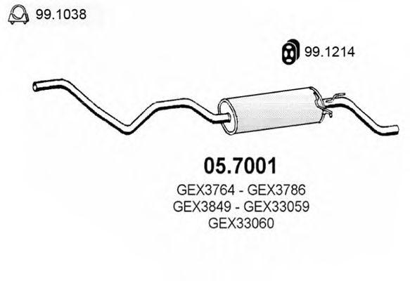 05.7001 ASSO Exhaust Pipe