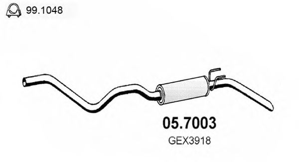 05.7003 ASSO Exhaust System End Silencer