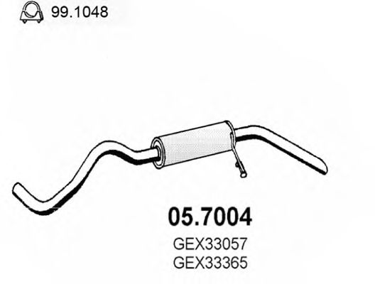 05.7004 ASSO Exhaust Pipe