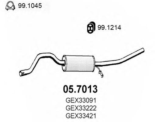 05.7013 ASSO Exhaust System End Silencer