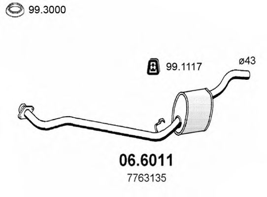 06.6011 ASSO Brake Pad Set, disc brake