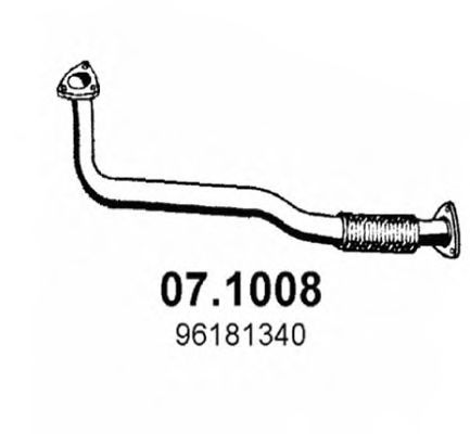 07.1008 ASSO Exhaust System Exhaust Pipe
