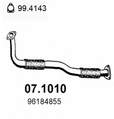07.1010 ASSO Exhaust System Exhaust Pipe