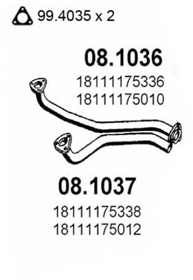 08.1036 ASSO Cable, manual transmission