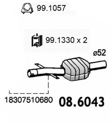 08.6043 ASSO Catalytic Converter
