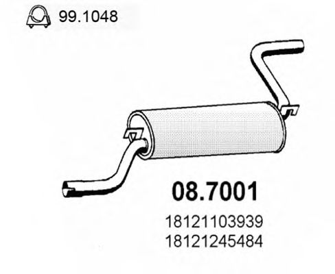08.7001 ASSO Exhaust System End Silencer
