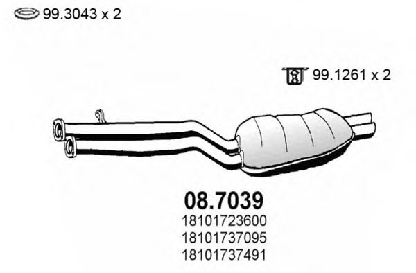 08.7039 ASSO Exhaust System End Silencer